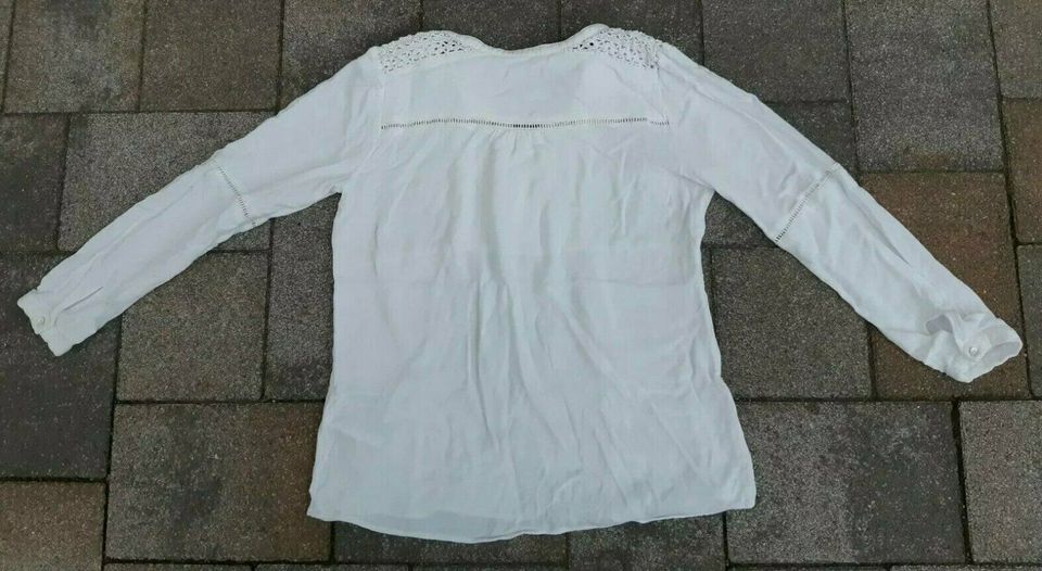 BLUSE LANGARM Gr. 34 ESPRIT WEISS SHABBY TUNIKA in Mannheim