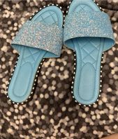 Glitzer slipper sandalen in blau Nordrhein-Westfalen - Gelsenkirchen Vorschau