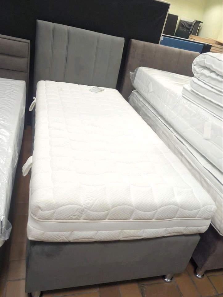 Bett Boxspringbett Samt 90x200 cm * Möbel Outlet Osnabrück* in Osnabrück