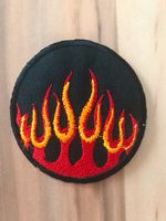 #26 Patch Feuer Flamme - Biker Kutte Weste Aufnäher Bayern - Krailling Vorschau