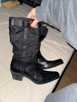 Prada Boots Leder Nylon schwarz silber Hannover - Linden-Limmer Vorschau