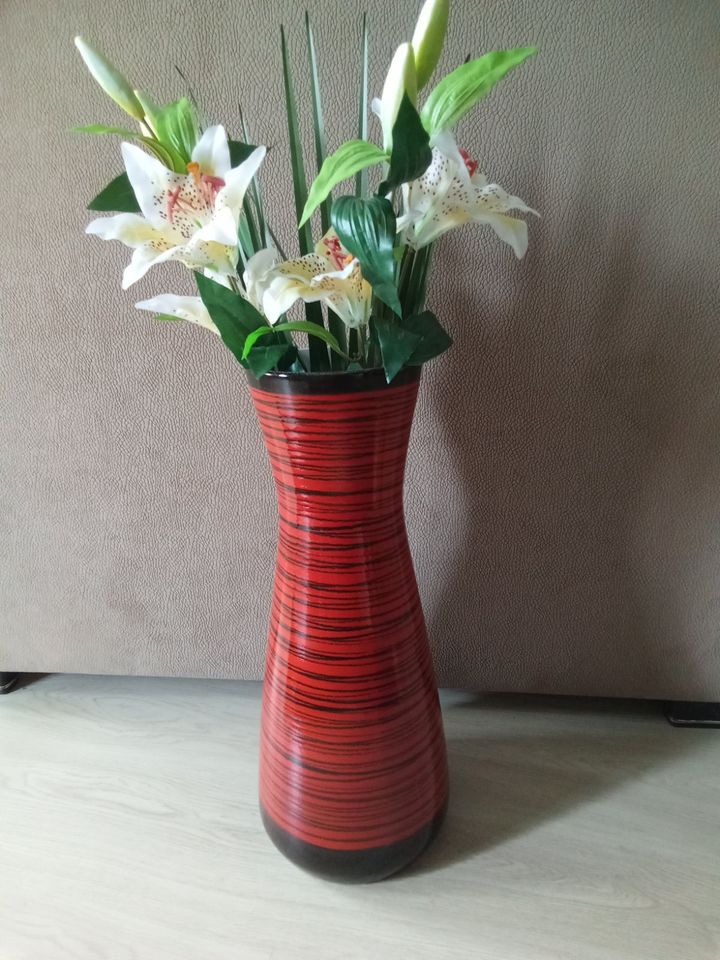 Bodenvase W. Germany mit Trockenblumen VINTAGE in Oldenburg