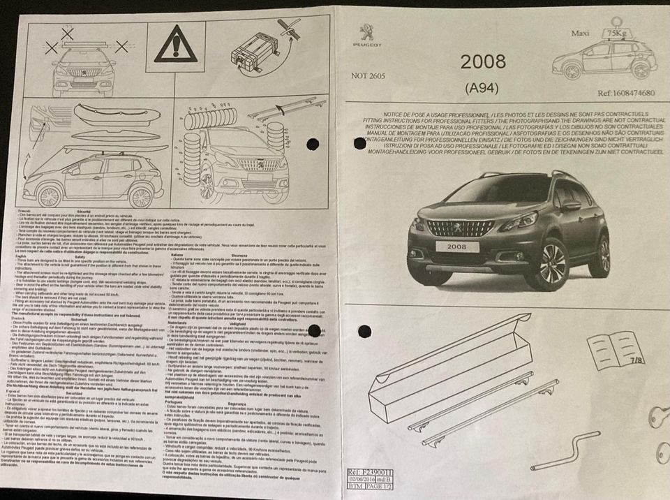 Dachträger für Peugeot 2008, von 2017, guter Zustand in Potsdam