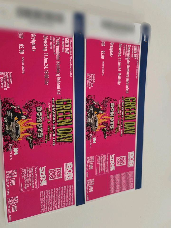 Green Day Tickets 11.06. Hamburg in Kiel