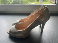 Unisa High Heels, Peeptoes , beige/silber Niedersachsen - Isernhagen Vorschau