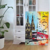 Abstrakte Kunst Bild Gemälde Kölner Dom mit Bahn Nordrhein-Westfalen - Bergisch Gladbach Vorschau