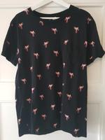 H&M  T-Shirt Shirt Neu Schwarz Tasche Flamingo Divided M L Rosa Hessen - Rotenburg Vorschau