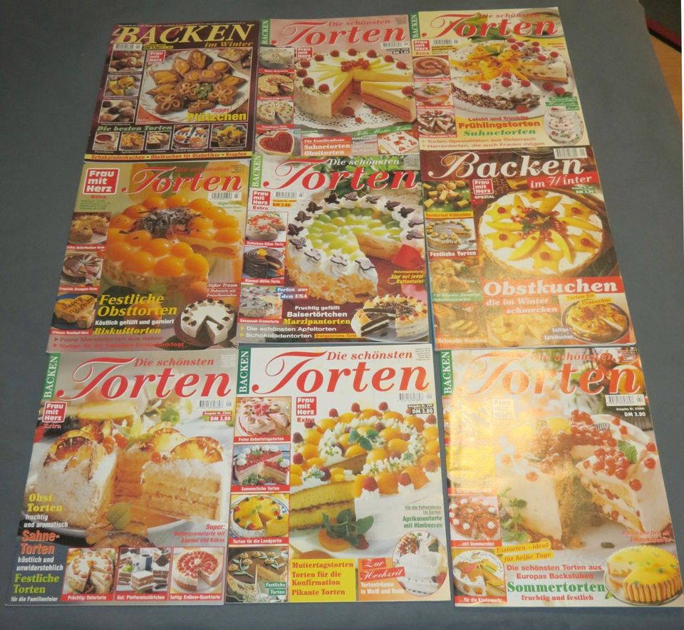 BACKZEITSCHRIFTEN 9 FRAU mit HERZ Backen Zeitschrift Torte Kuchen in Stuttgart