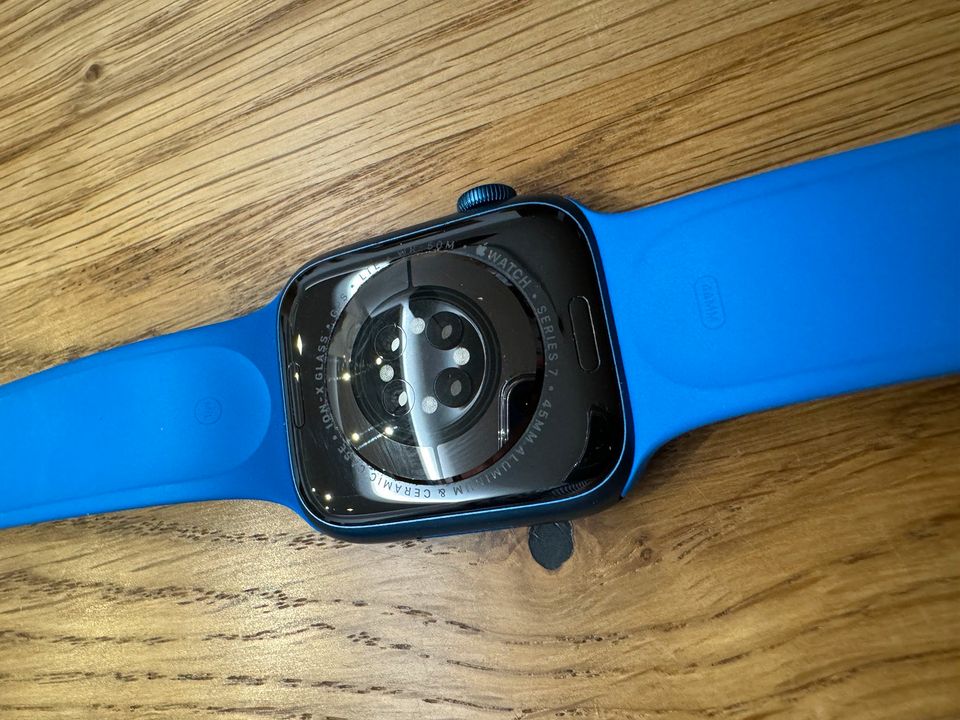 Apple Watch Series 7 Blue Alu Case - TOP ZUSTAND 2 Armb. OVP in Plauen