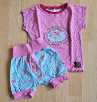 Handmade Set: T-Shirt und kurze Hose Gr 104 / 110 Nordrhein-Westfalen - Gescher Vorschau