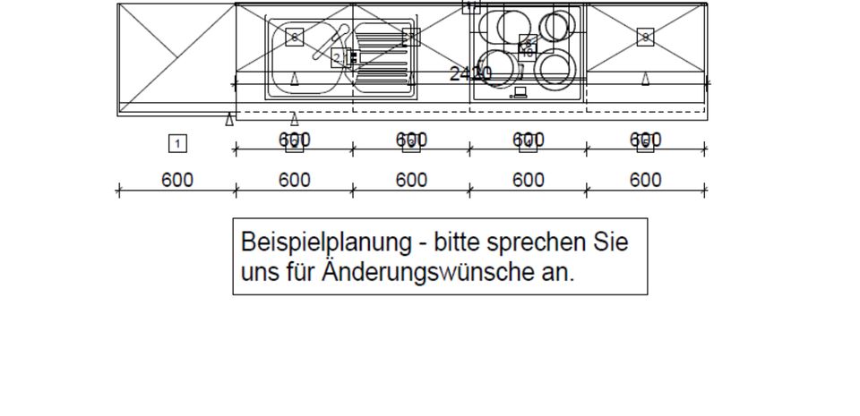 Einbauküche / gerade Zeile / individuelle Farben / Küche erweiter in Tabarz/Thüringer Wald