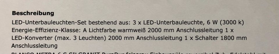 Wipo Nelly Unterbauleuchten LED 3er Set in Hildburghausen