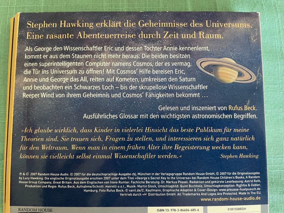 Stephen Hawking , der geheime Schlüssel zum Universum ,Hörbuch in Warburg