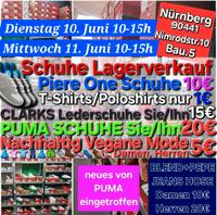 Di.10+Mi.11 Juni/LAGERVERKAUF/PUMA+CLARKS SCHUHE15€+Vegane Mode5€ Nürnberg (Mittelfr) - Südstadt Vorschau
