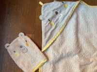 Set Baby Handtuch Waschhandschuh Kapuzenbadetuch weiß Bär Mitte - Tiergarten Vorschau