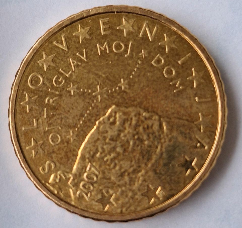 Sammelstück! 50 Cent Münze Slowenien 2007 in Römerberg