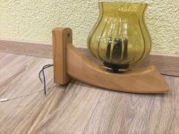 Wandlampe aus Holz mit Glasschirm Sachsen - Limbach-Oberfrohna Vorschau