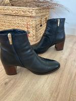 Leder Stiefelette mit Absatz, schwarz und braun Baden-Württemberg - Bühl Vorschau