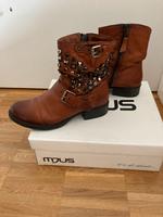 MJUS Boots mit Nieten Leder, Gr. 40, cognac Nürnberg (Mittelfr) - Mitte Vorschau