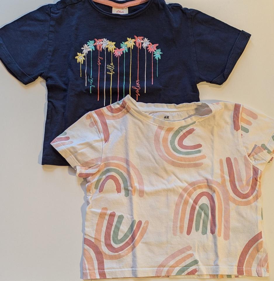 2 T-Shirts für Mädchen, Größe 98, S.Oliver und H&M in Neuenstadt