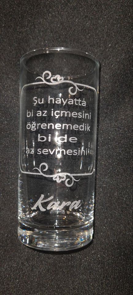 Longdrinkglas Raki Glas personalisiert Geschenkidee in Baesweiler