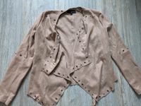 Beige/braune Wildleder Jacke in Wasserfalloptik Aachen - Aachen-Mitte Vorschau