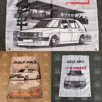 Golf 2 mk2 kamei flagge fahne banner neu 60x90cm Aachen - Kornelimünster/Walheim Vorschau