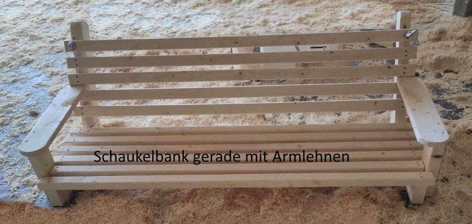 XL Rustikale Schaukel mit Dach, Hollywoodschaukel Blockstammholz in Heidenrod