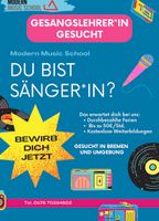 Musiklehrer /In für Gesang gesucht! Bremen-Mitte - Bahnhofsvorstadt  Vorschau
