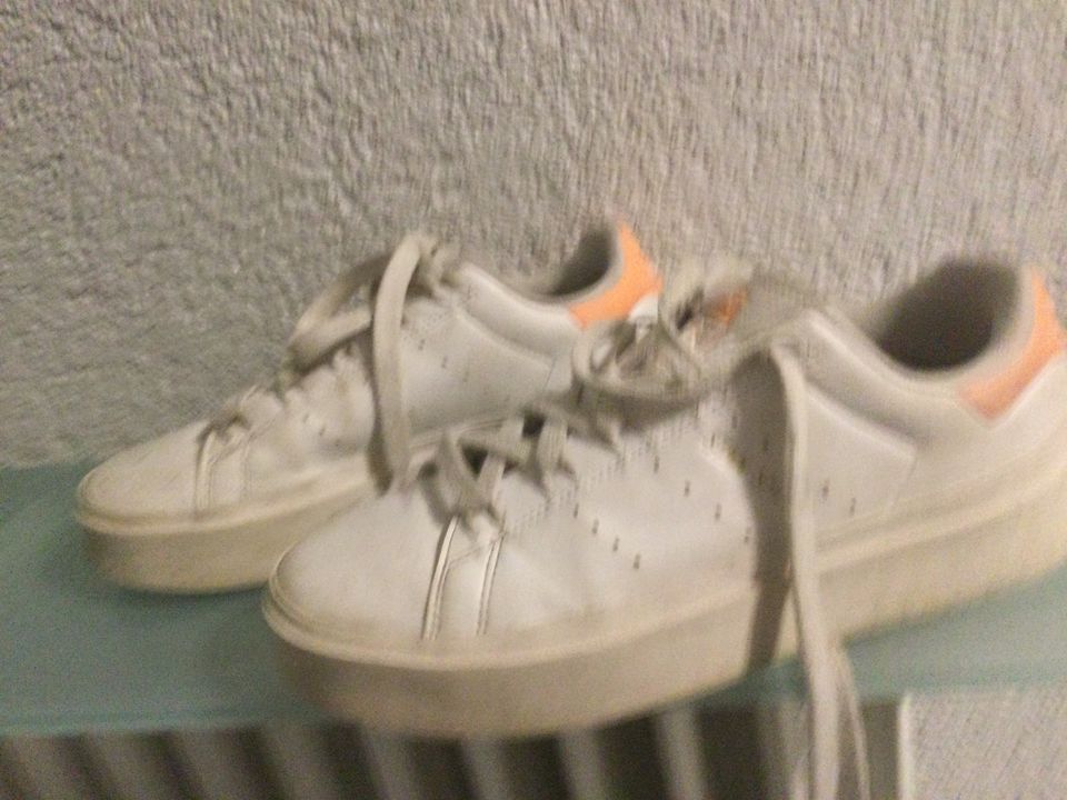 Adidas Stan Smith Gr39 Weiß orange  Sneaker Tennis NP119€ in Königswinter