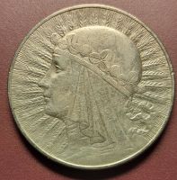 Silbermünze Polen 1933 10 Zlotych  - Königin Jadwiga Hessen - Breitenbach am Herzberg Vorschau