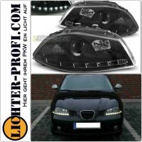 LED Leisten Scheinwerfer schwarz für SEAT Ibiza 6L 2002-08 Hessen - Calden Vorschau