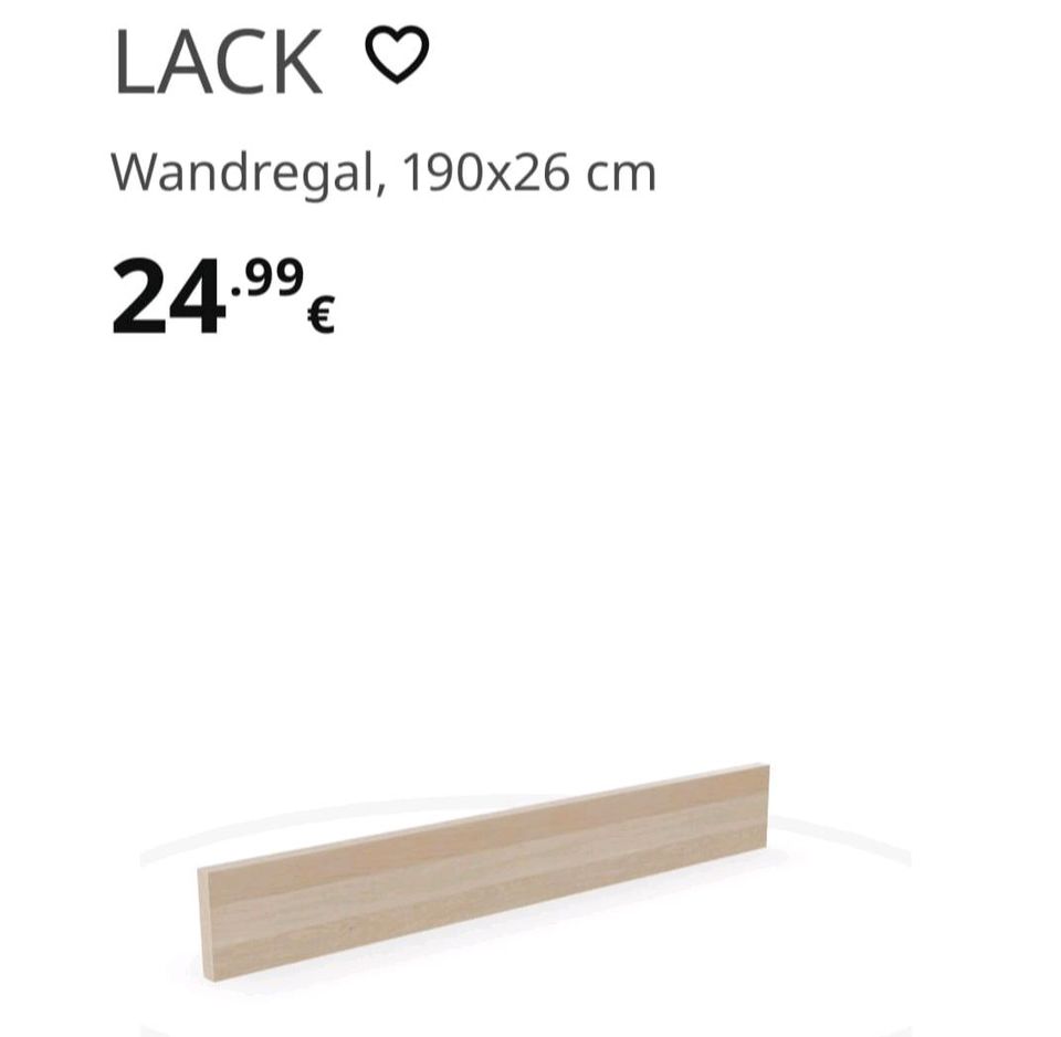 2x IKEA LACK Regal Birke lang 190cm x 26cm in Immenhausen