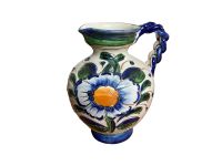 Vase Blaue Blume mit Kordel Griff Kanne Form Gießer Topf Keramik Niedersachsen - Gleichen Vorschau