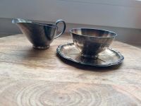 Antik Set Milchkännchen Zucker Teller Vintage Kaffee versilbert Dortmund - Mitte Vorschau