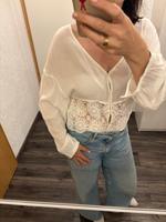 Bluse Tunika häkeltop gehäkelt Weiß Creme Spitzenbluse 38 40 Hessen - Bad König Vorschau