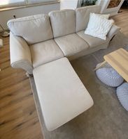 3er Ecktorp L-Couch Sofa mit Fusshocker beige guter Zustand Rheinland-Pfalz - Budenheim Vorschau