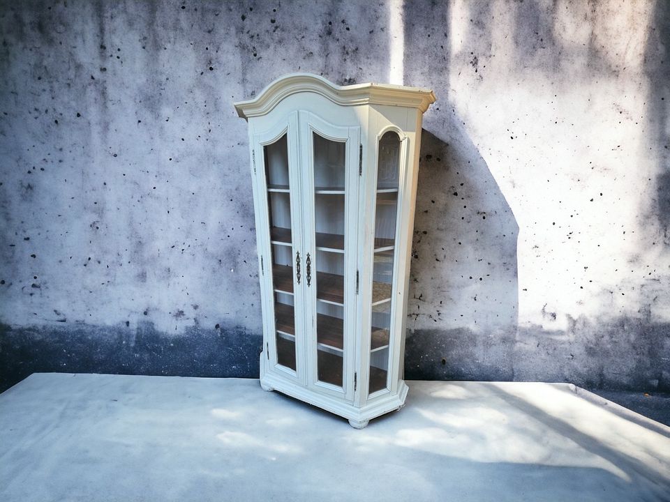 Antik Shabby Chic Vitrine 123x206x40cm in Düsseldorf