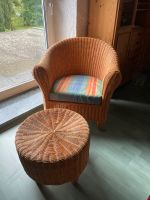 Korbsessel mit Hocker Sessel Rattan Korb Lounge Sachsen-Anhalt - Jessen (Elster) Vorschau