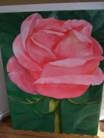 Großes Bild Gemälde rosa Rose Blume handgemalt signiert Eimsbüttel - Hamburg Harvestehude Vorschau