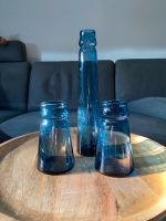 3 blaue Vasen aus Glas, Handarbeit Duisburg - Duisburg-Süd Vorschau