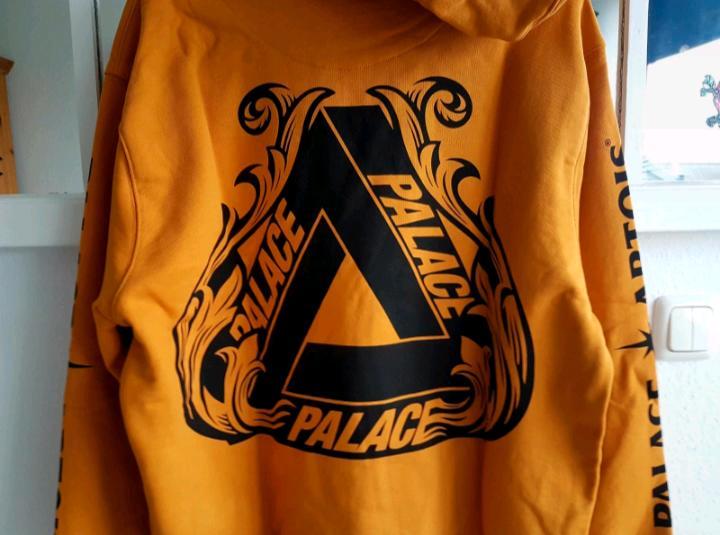 Palace X Stella Artois Hoodie , L (Gold) Pullover Winter Mode in Willich