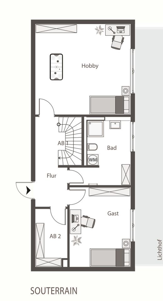 5-Zimmer-Mais.-Whg. mit 148 m² Wfl., SW-Terr. & Garten! KfW-55-EE -auch teilgewerbl. Nutzung möglich in Elmshorn