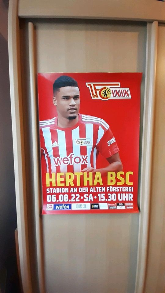 1.FC UNION BERLIN  ⚽️  POSTER  ⚽️  HERTHA BSC BERLIN in Berlin