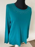 FABIANI Langarm-Shirt Gr. 44 100 % BW türkis mit Glitzersteinchen Rheinland-Pfalz - Trier Vorschau