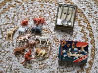 Vintage Spielzeug Figuren Tiere Löffel Bord Schlümpfe Puppenstube Rheinland-Pfalz - Stromberg Vorschau