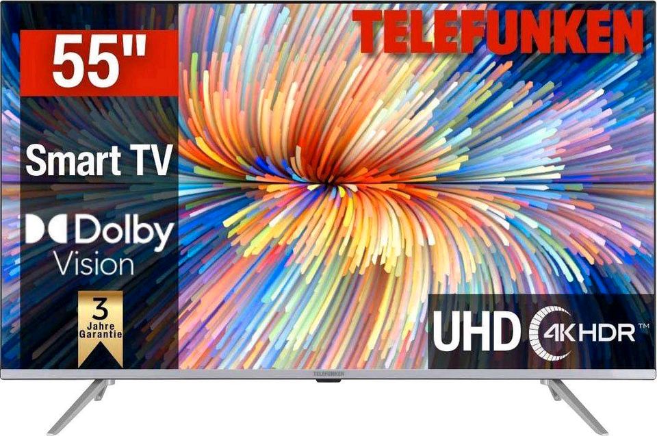 Telefunken  LED-Fernseher 138 cm/55 Zoll, 4K Ultra HD Smart-TV in Leverkusen