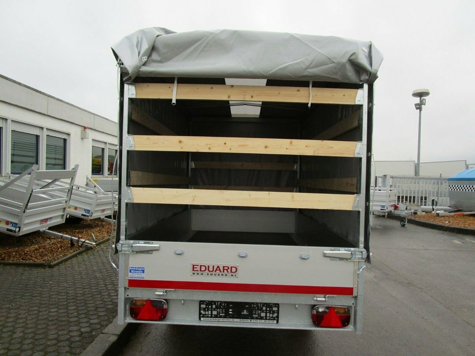 ALU-Hochlader I  Hochplane und Gestell I  Eduard 2615 2,56x1,50x1,60m 1,35 t I PKW Anhänger in Wittlich