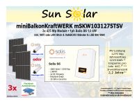 mini SolarKraftWERK mSKW1031275TSV mit Solis 1,0 kW & 3x Modul Brandenburg - Plattenburg Vorschau