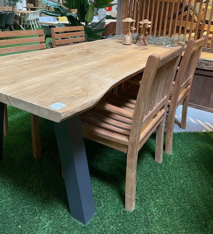 Baumkante Gartentisch Teak 220 cm Garten Holz Tisch Teakholz NEU in Wermelskirchen